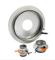 Vanne de régulation de volume d'air HVAC Iris, en acier galvanisé, réglable pour l'équilibrage du débit, 150-2000 m³/h, pour système de ventilation par conduits