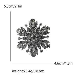 Broches Flocon de Neige 2026, Broches de Mariage, Broches Flocon de Neige en Strass pour Femmes, Idéales pour Cadeaux - Product Image 4