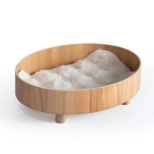 Herstellergroßhandel Komfortables Winter-Warmbett Kreatives Katzennest Sofa Holz-Hundebett mit Holzbeinen - Product Image 6