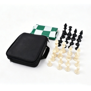 Set di <span class=keywords><strong>Scacchi</strong></span> Pieghevole da Viaggio Ecologico (51x51cm) con Scacchiera in Silicone e <span class=keywords><strong>Pezzi</strong></span> in Plastica, Leggero e Portatile con Custodia Rigida - Product Image 5