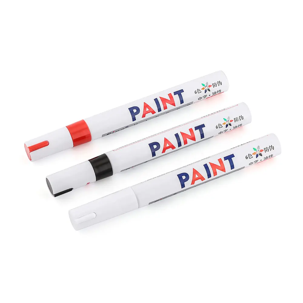 1 pezzo penna vernice Auto impermeabile ruota Auto pneumatico pittura oleosa pennarello Auto gomma battistrada CD metallo pennarello permanente vernice