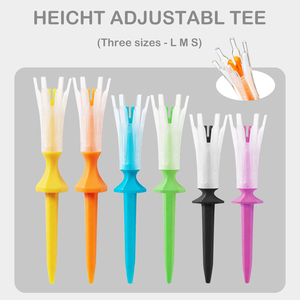 Tee da <span class=keywords><strong>Golf</strong></span> Regolamentari Regolabili in Altezza, Ecologici in TPE, a Strati, a Spirale, Colori Misti, Confezione da 6 Pezzi - Product Image 3