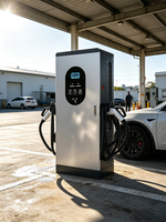 Borne de recharge rapide DC double pistolet 120kW 240kW personnalisée pour véhicules électriques, sur pied, pour centres commerciaux
