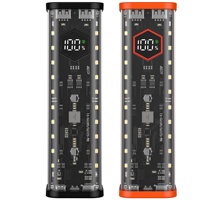 Kit de boîtier de batterie 21700 à 8 cellules sans soudure, coque transparente pour batterie externe, double USB, charge rapide, affichage LED, étanche