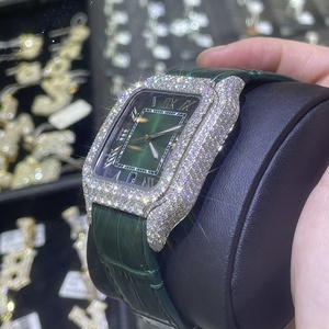 All'ingrosso <span class=keywords><strong>orologi</strong></span> Hip Hop personalizzati con diamanti Hip Hop/Lab Diamond/Moissanite orologio stile Rapper Hip Hop gioielli orologio - Product Image 4