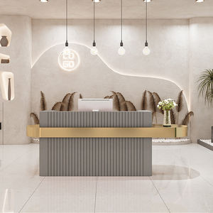 आधुनिक कार्यालय होटल हेयर ब्यूटी सैलून गुलाबी रिसेप्शन डेस्क - Product Image 4