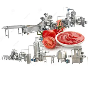 Procesador de concentrado de tomates, máquina de procesamiento de Pasta de tomate, línea de producción automática de puré de tomate