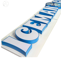 Enseigne lumineuse 3D personnalisée en acrylique doré brossé avec lettres éclairées par halo pour mur, bureau, réception d'entreprise, affichage de marque, publicité