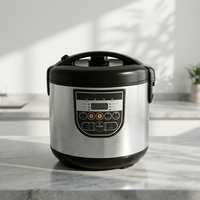 GB-MC660 Cuiseur à riz multifonction 4,1-5L 780W avec contrôle numérique, fonction minuterie, revêtement antiadhésif et chauffage par le bas en acier inoxydable