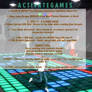 Écran de piste de danse à détecteur de mouvement LED Jeux actifs magnétiques Carrelage de sol sportif interactif Grille de pixels Activation du jeu Pista De Baile - Product Image 3