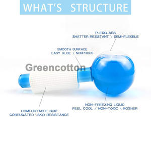 Benutzer definiertes Logo Ice Beauty Balls Gesichts behandlung Kalte Gesichts <span class=keywords><strong>massage</strong></span> Roller Balls Frostschutz flüssigkeit Reduzieren Sie Schwellungen Poren Falten 2St - Product Image 2