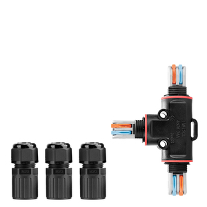 LED-Außenbeleuchtung Wasserdichter Steckverbinder P20T-B02 <span class=keywords><strong>3</strong></span>-Wege Wasserdichter Schnellverbinder Stromkabel-Anschlussblock - Product Image 2