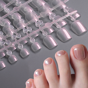 120 <span class=keywords><strong>Uñas</strong></span> Postizas de Color Rosa Perlado, Brillantes, con Efecto Ojo de Gato, <span class=keywords><strong>Uñas</strong></span> Postizas Desmontables y Elegantes - Product Image 2