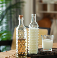Meilleures ventes : Bouteilles en verre carrées graduées de 500 ml, réutilisables, pour vinaigre, huile d'olive, condiments, sauce soja, style antique, pour distributeur domestique