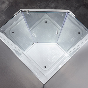 Modern Simple Shower Room Diamond-shaped Integrated Bathroom Dry Wet Separation Bath <strong>Screen</strong> Acrylic Sliding <strong>Door</strong> Partition <strong>Frame</strong> - Product Image 1