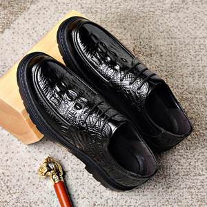 Chaussures en cuir décontractées pour hommes, mocassins noirs à semelle souple, chaussures de conduite tendance, pour jeunes de 18 à 40 ans - Product Image 3