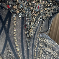 Robes de Quinceanera bleu brillant robe de bal chérie mexicaine bouffante hors épaule Applique dentelle LSMC12