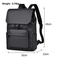 Sac à dos d'étudiant de voyage à la mode à grande capacité avec motif diamant personnalisable en stock, sac à dos pour ordinateur portable en Oxford