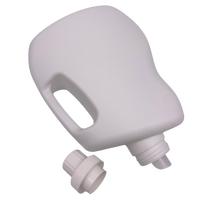Bouteille en plastique HDPE personnalisée de 2 L pour détergent et blanchiment, avec poignée de transport et bec verseur