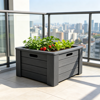 Bac à plantes surélevé modulaire en WPC (composite bois-plastique) pour réduire la flexion du dos lors de la plantation