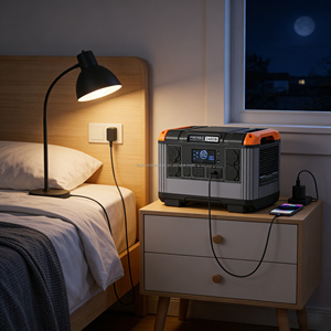 Generador Solar Portátil 2400W 2000Wh LiFePO4 con Enchufe EU, Onda Sinusoidal Pura, para Camping, Emergencias, Autocaravanas - Product Image 1