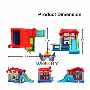 Baru balon bouncing hewan anjing Bouncing rumah balon kartun taman tiup tema dengan perosotan untuk anak-anak - Product Image 6