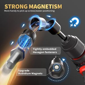 Jeu de 86 embouts à chocs magnétiques en acier au chrome-vanadium, adaptateurs de douilles métriques/SAE, embouts à ailettes de haute qualité et 40acr - Product Image 6