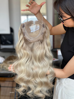 SHY Mini Crown Wig, Perruque en Cheveux Humains Premium, Solution pour la Perte de Cheveux Partielle, Lace Front, Longueur Personnalisée, Marque Privée