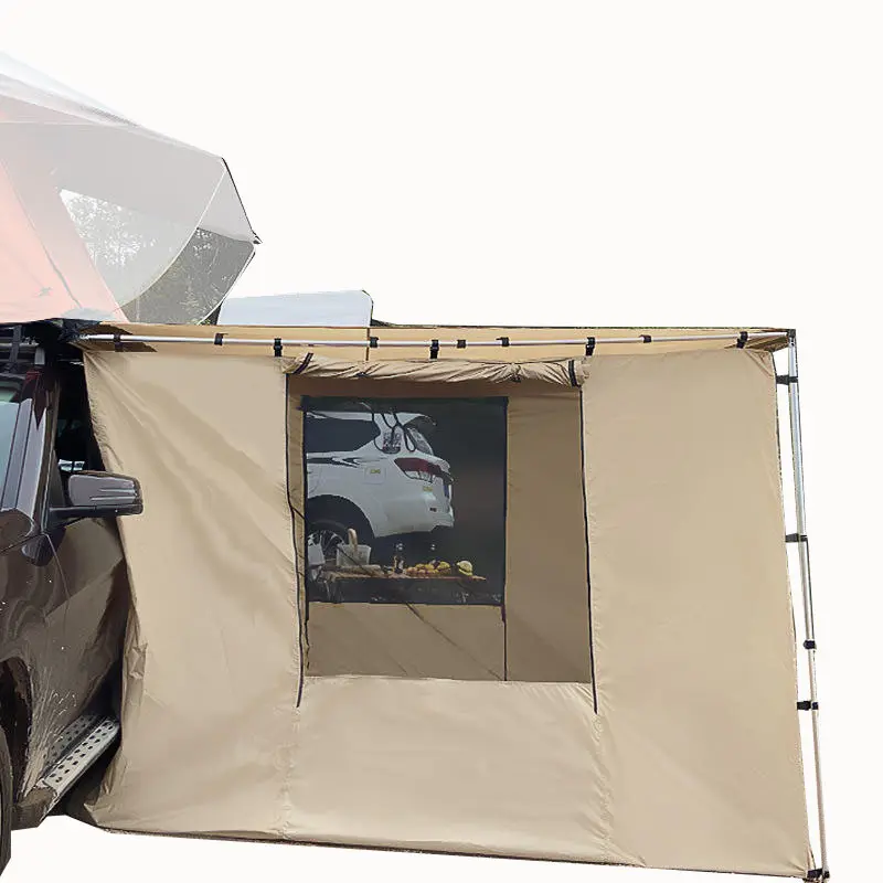 Waterproof Windbreak Extension Canopy For Lateral Wall Panel Cloth Car Roof Side Awning Tent For Camping Sun Protection