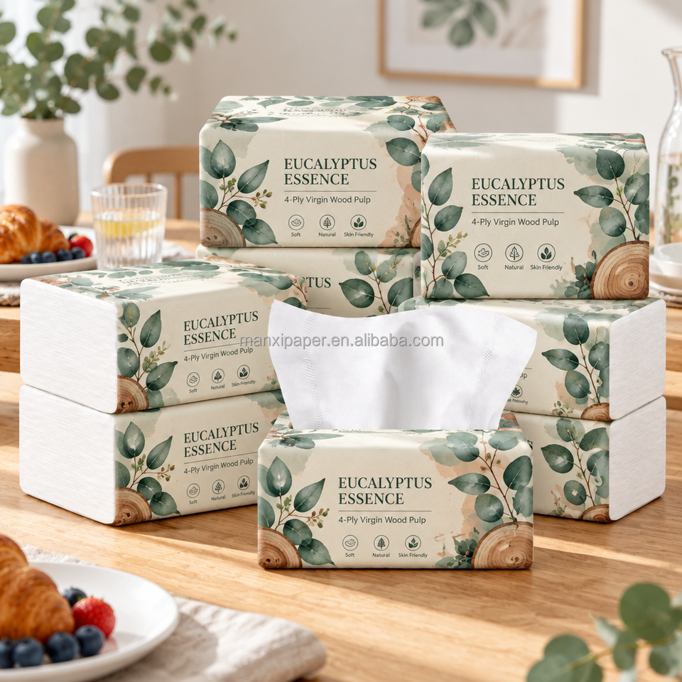 Soft Pack Facial Tissue 3 Ply Bamboo Pulp High Wet Strength FSC ...