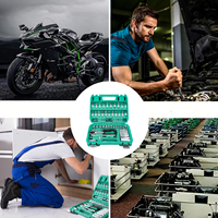 Podofo Juego de Herramientas para Reparación de Automóviles, 53 Piezas, Llave de Trinquete Rápida, Múltiples Especificaciones, para Reparación de Automóviles, Venta al Por Mayor OEM