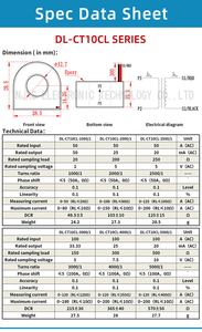 Njxse DL-CT10C 10cl hiện tại biến áp 1000/1 ~ 5000/1 sản xuất CT 5A 10A 20A 30A 50A 100A 120A Mini hiện tại biến áp - Product Image 4