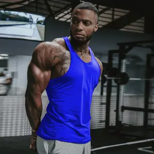 2022 Summer Men's Muscle Gym Workout Stringer Bodybuilding Fitness Running Men Tank Top Fashion Racerback Tank Top Tank Top Men