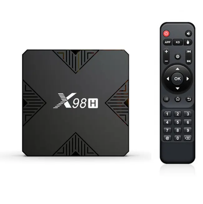 Nieuwe X 98H Pro 4Gb 64Gb Android Tv Box 12.0 Smart Tv Box H618 2.4G/5Ghz Wifi 1000M 4K Hd In/Uit 4Gb 32Gb X98hpro Settopbox