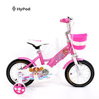 Vélo enfant pas cher à une vitesse avec siège, 4 roues, pour filles de 2 à 7 ans, en acier, 14, 16, 18 pouces