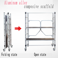 Plateforme de travail aérien télescopique pour la construction, échafaudage élévateur pliable en aluminium, tour mobile 2m-16m 300kg-500kg