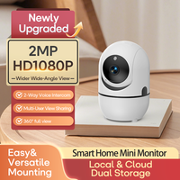 Cámara de Vigilancia Inalámbrica WIFI CMOS 1080P para Interiores CWISION, Cámara de Seguridad IP para el Hogar con Visión Nocturna y Audio Bidireccional