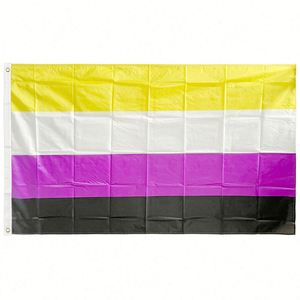 Drapeau non binair 3x5 pieds, accessoire de décoration murale pour dortoir universitaire, chambre à coucher, salon, salle universitaire - Product Image 3