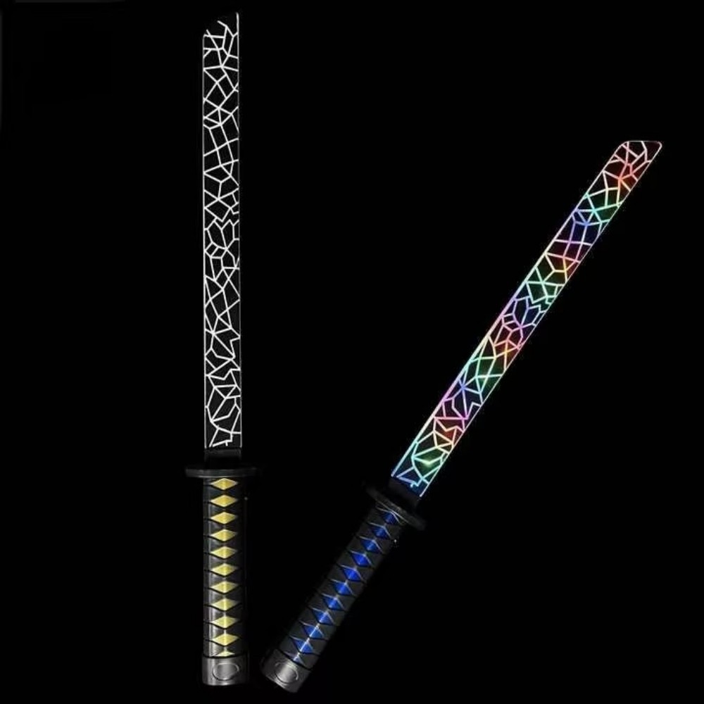 2 Katana En Plastique Pour Cosplay - Modèle Noir, 33.5 Cm, Accessoire Halloween Déguisement