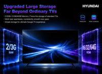 Téléviseur intelligent HYUNDAI 50 pouces 4K QLED 60Hz Android 14 Dolby Vision sans cadre TV numérique DVB-T2 S2