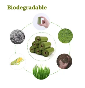 Fabricant de gros PE biodégradable boîte emballée sacs à déchets pour animaux de compagnie sac à crottes de chien avec distributeur - Product Image 5