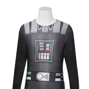 Darth Vader <b>Costume</b> Kids Star Wars Cosplay Halloween Outfit Black Cape Suit Boys Role Play <b>Costume</b> - Product Image 4