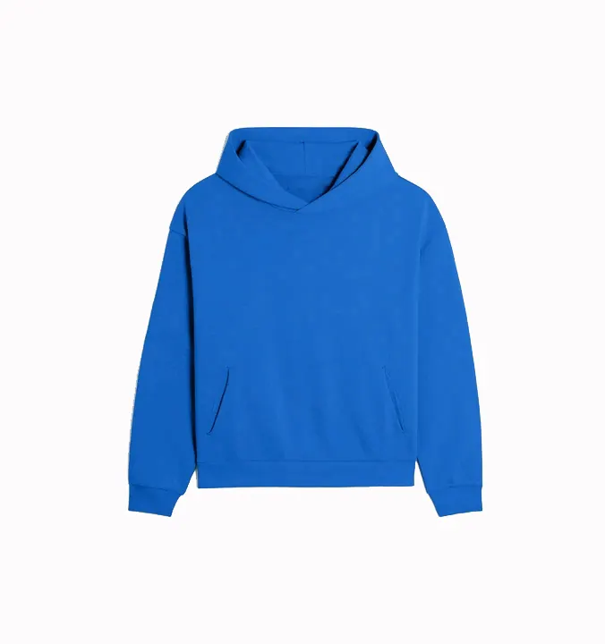 Custom oversize stringless heavyweight hoodie 80 percent cotton 20 percent polyester hoodie with side pockets