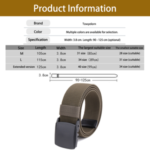 Tự động khóa Nylon vành đai nam vành đai Mens eo vải thắt lưng cummerbunds Chất lượng cao dây đeo - Product Image 2