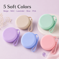 Porte-monnaie imperméable multifonctionnel ultra-léger en silicone avec fermeture éclair, organiseur de voyage, petite pochette portable pour accessoires