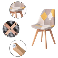 Patch de travail en tissu au design moderne doux et confortable, siège en bois, repose-pieds, chaises de salon, maison, salle à manger, meubles, chaise