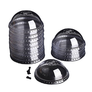 Tapas Desechables Transparentes de PET a Prueba de Fugas con Lengüeta de Fácil Apertura de 90/95/98 mm para Café Helado y Smoothies para Llevar - Product Image 3