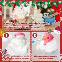Kit de fabrication de bougies de Noël DIY, kit de fusion de cire intégré, adapté à l'artisanat festif et aux cadeaux