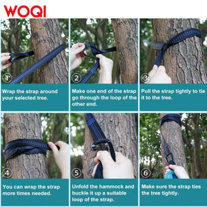 Correas para Hamaca Woqi de Nailon, Portátiles, para Acampar al Aire Libre, Senderismo, Viajes, Diseño Minimalista, Ligeras (0.7 kg) - Product Image 5