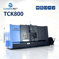 Tour CNC à banc incliné TCK800 à grande portance pour l'usinage en série de composants industriels lourds (bordures et disques)